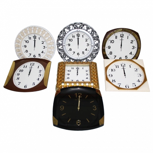 DÜZ DUVAR SAATİ KARIŞIK (5365)