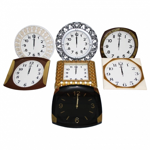 DÜZ DUVAR SAATİ KARIŞIK (5365)