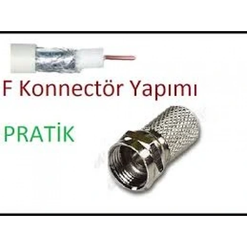 EF VİDA 50 PARÇA  UYDU KONNEKTÖR RG-6-F (5365)