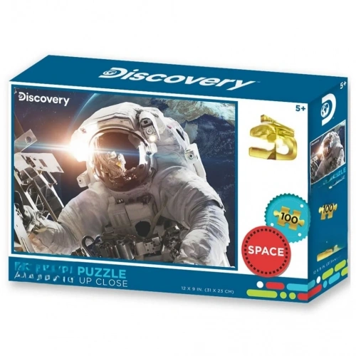 Eğlenceli Astronot Temalı 100 Parça Puzzle