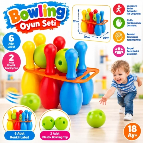 Eğlenceli Bowling Seti 1 Adet Oyun