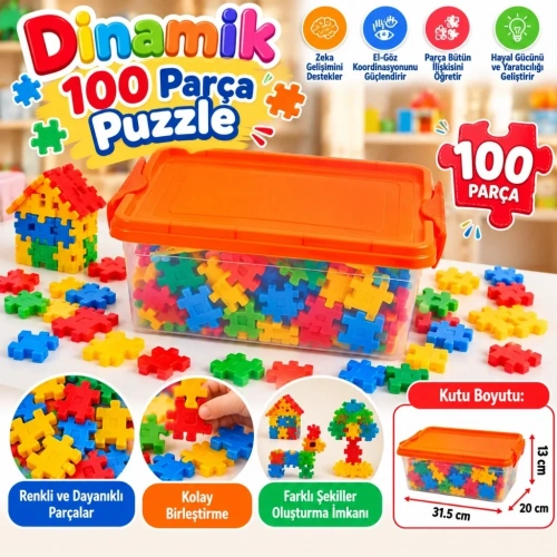 Eğlenceli Dinamik Puzzle 120 Parça Çocuklar İçin