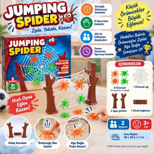 Eğlenceli Jumping Spider Oyuncağı 1 Adet