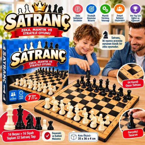 Eğlenceli Satranç Seti 7 Yaş Ve Üstü İçin