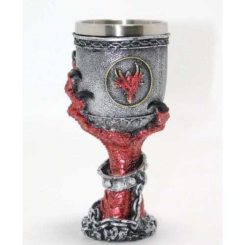 Ejderha Pençesi Tasarımlı 3D Kabartmalı Paslanmaz Çelik Kadeh Bardak