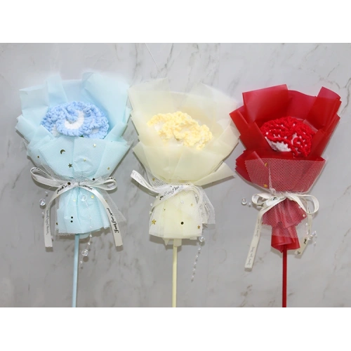 El Örgüsü Tekli Çiçek Buketi