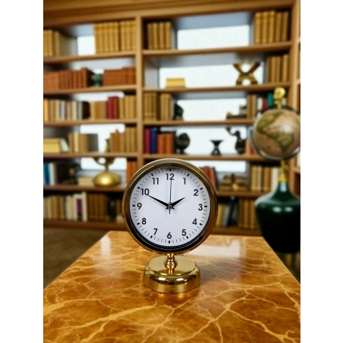 Elegance Gold 25 x 20 Cm Metal Masa Saati