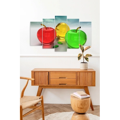 Elmalar 5 Parçalı Mdf Tablo 60 x 100