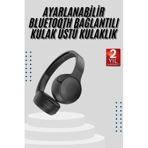 Ergonomik Bluetooth Kulaklık Uzun Pil Ömrü İle Siyah
