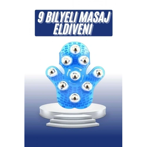 Ergonomik El Şeklinde Masaj Eldiveni 9 Bilyeli