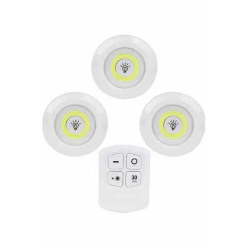 Ergonomik Kablosuz Led Spot Lamba Seti 3lü Paket