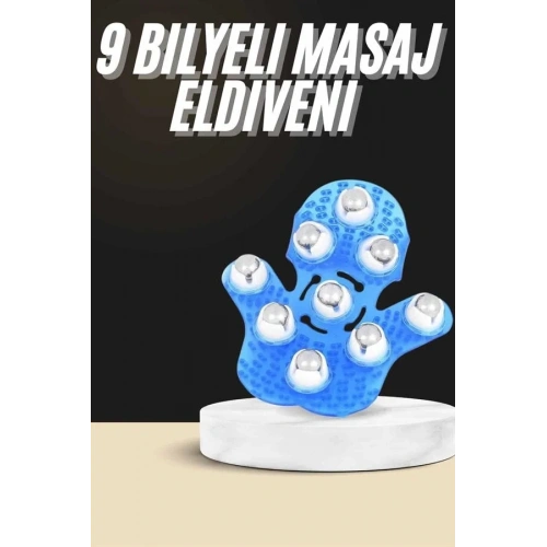 Ergonomik Masaj Eldiveni 9 Bilyeli Tam Vücut Kullanımı