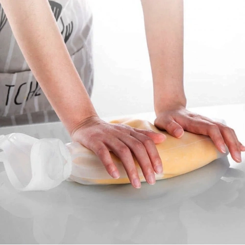 Ergonomik Şeffaf Silikon Hamur Yoğurma Torbası 30 Cm Çok Amaçlı