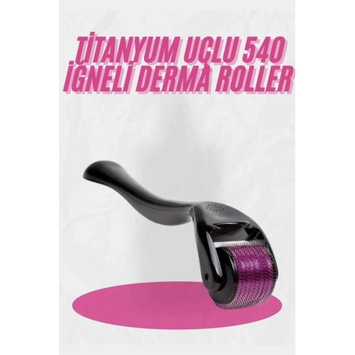 Ergonomik Titanyum Dermaroller 540 Iğneli 1 Mm Cilt Bakımı