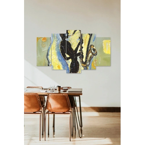 Erkek Müzik 5 Parçalı Mdf Tablo 60 x 100