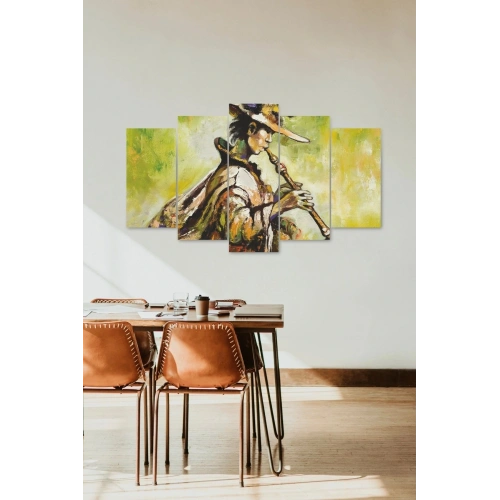 Erkek Müzik 5 Parçalı Mdf Tablo 60 x 100