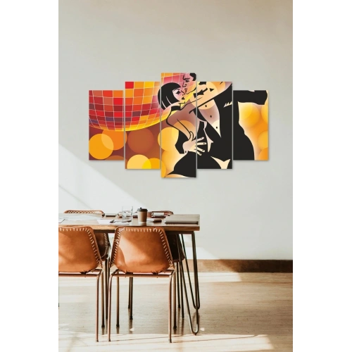 Erkek ve Kadın Dans 5 Parçalı Mdf Tablo 60 x 100