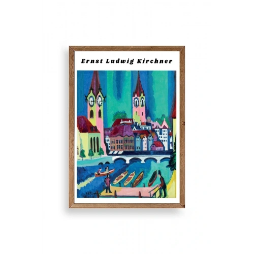 Ernst Ludwig Kirchner Ahşap Çerçeveli Tablo 50 x 70