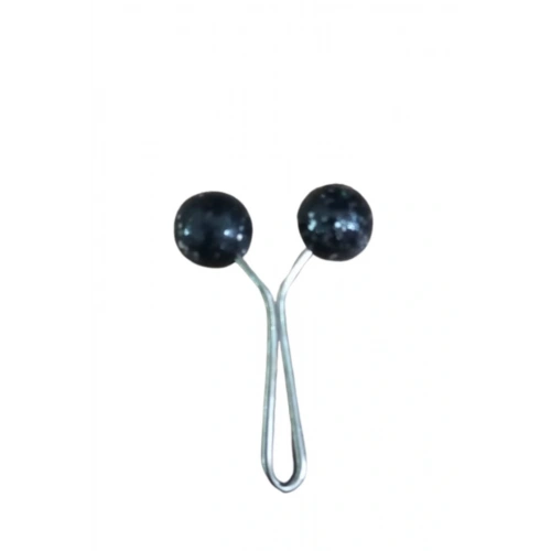 Eşarp Klipsi Top Model Simli Siyah 1 Adet