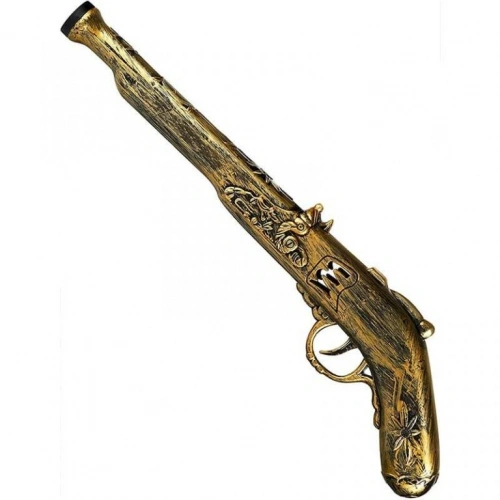 Eskitilmiş Desenli Plastik Oyuncak Korsan Tabancası 40 cm (5365)