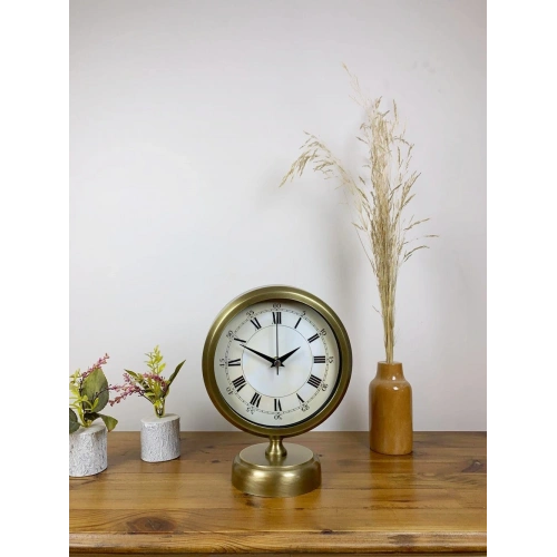 Eskitme Metal Anka Masa Saati 25×20 cm