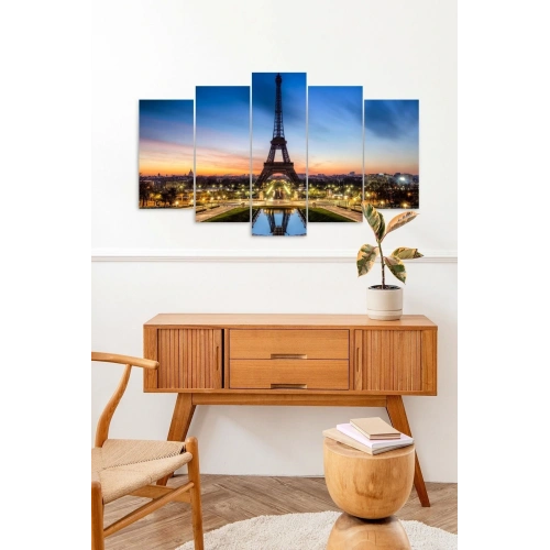 Eyfel Kulesi 5 Parçalı Mdf Tablo 60 x 100