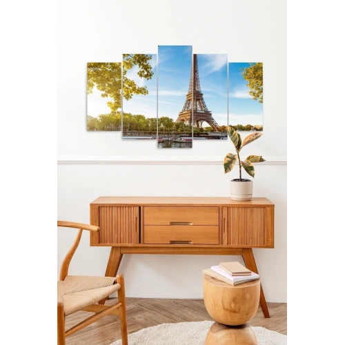 Eyfel Kulesi 5 Parçalı Mdf Tablo 60 x 100