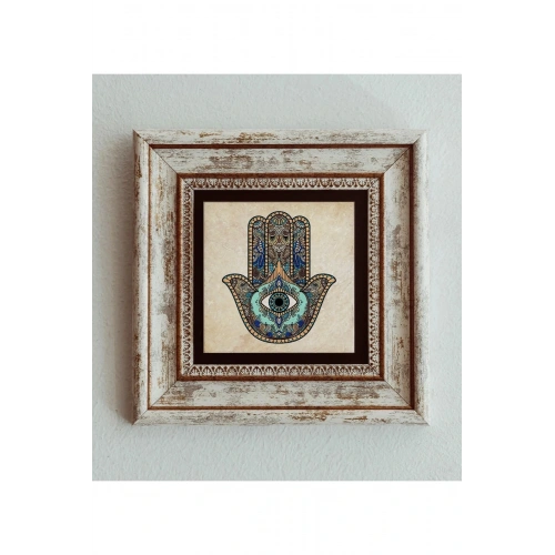 Fatma Ana Eli Çerçeveli Taş Tablo , Çerçeveli Taş Duvar Dekoru 20 cm