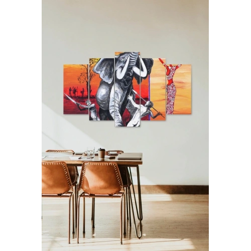 Filler ve İnsanlar 5 Parçalı Mdf Tablo 60 x 100