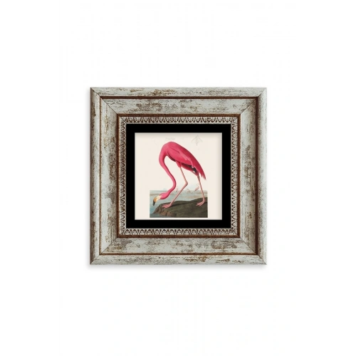 Flamingo Çerçeveli Taş Tablo 20 cm