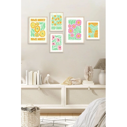 Flower Market 5li Tablo 30 x 40