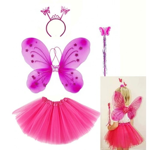 Fuchsia Butterfly Costume - Fuchsia Butterfly Costume Accessory Set 4 Pieces (5365)