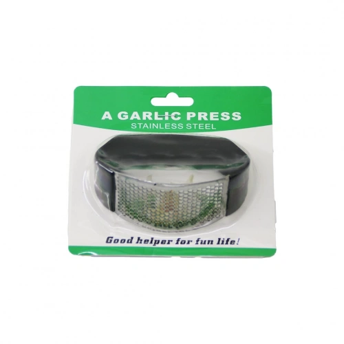 GARLIC PRESS  METAL ZIRH MODELİ SARIMSAK EZİCİ  PLASTİK TUTAMAÇLI (5365)