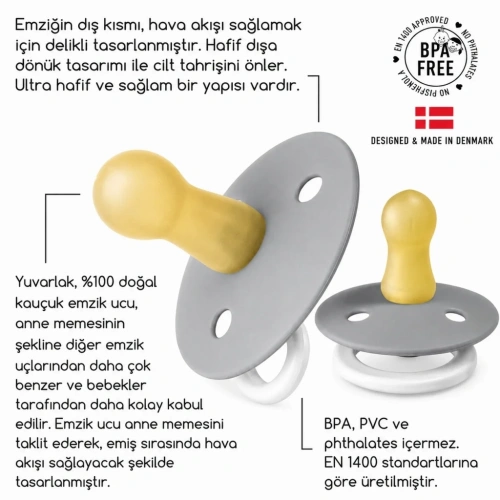 Glow Özellikli Kauçuk Emzik 0-6 Adet