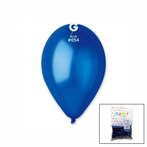 GM-110-36-54 METALİK - MAVİ BALON 11&apos;&apos; - 28CM - 100 PARÇA (5365)