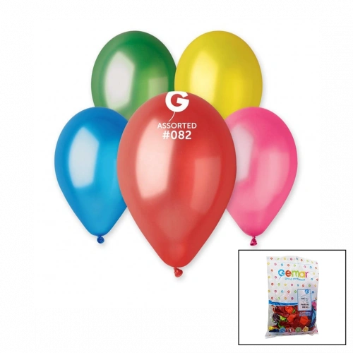 GM-110-82 METALİK - KARIŞIK BALON 11&apos;&apos; - 28CM - 100 PARÇA (5365)