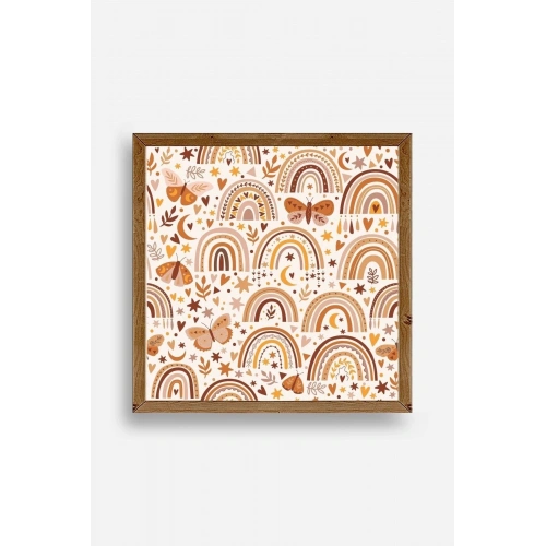 Gökkuşağı Ahşap Çerçeveli Tablo 23 x 23