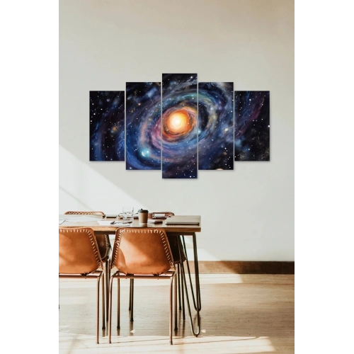 Gökyüzü Manzarası 5 Parçalı Mdf Tablo 60 x 100