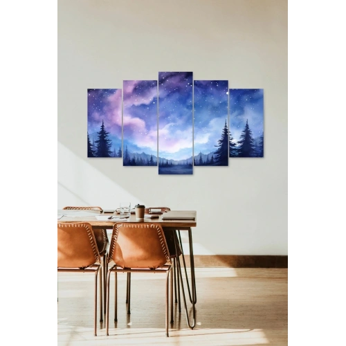 Gökyüzü Manzarası 5 Parçalı Mdf Tablo 60 x 100