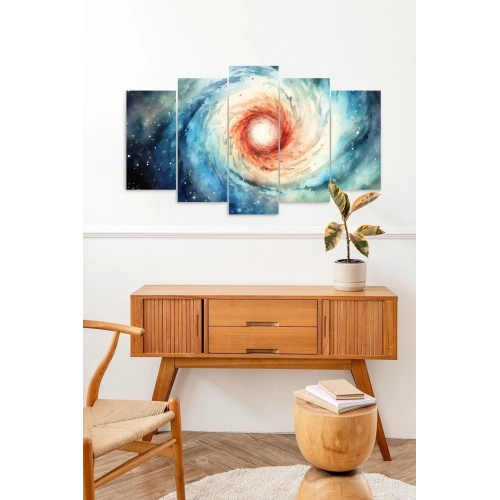 Gökyüzü Manzarası 5 Parçalı Mdf Tablo 60 x 100