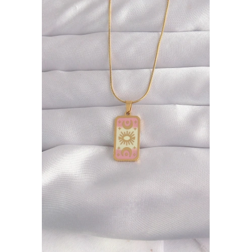 Gold Renk Mineli Tarot Kolye 1 Adet