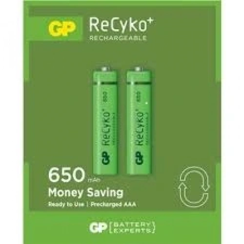 GP RECYKO 650mAh AAA ŞARJLI İNCE PİL 63C092  2Lİ KART (5365)