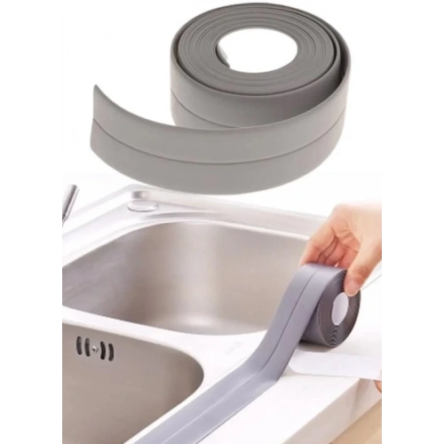 GRİ Su Sızdırmaz Lavabo Kenar Bandı (KUTUSUZ) (3.2m) (5365)