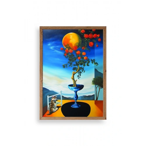 Gül Ahşap Çerçeveli Tablo 17 x 23