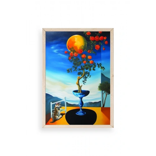 Gül Ahşap Çerçeveli Tablo 50 x 70