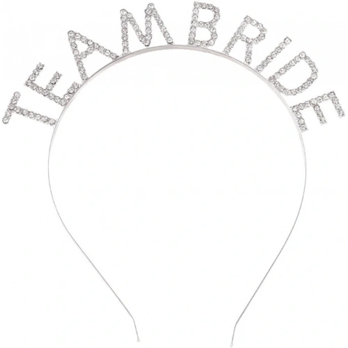 Silver-plated Crystal Stone Team Bride Crown