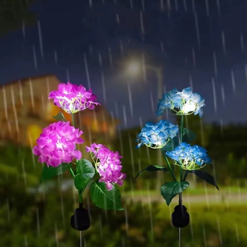 Güneş Enerjili Kazıklı Çiçek LED Lamba