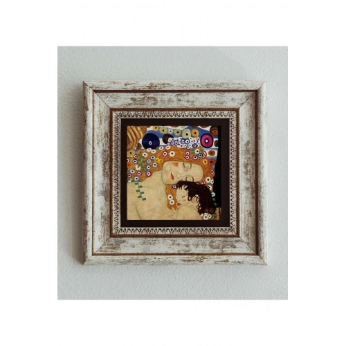 Gustav Klimt Çerçeveli Taş Tablo , Çerçeveli Taş Duvar Dekoru 20 cm