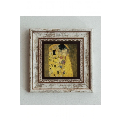 Gustav Klimt Çerçeveli Taş Tablo , Çerçeveli Taş Duvar Dekoru 20 cm