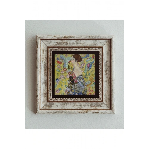 Gustav Klimt Çerçeveli Taş Tablo , Çerçeveli Taş Duvar Dekoru 20 cm